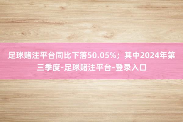 足球赌注平台同比下落50.05%；其中2024年第三季度-足球赌注平台-登录入口