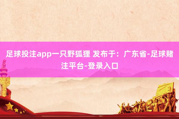 足球投注app一只野狐狸 发布于：广东省-足球赌注平台-登录入口