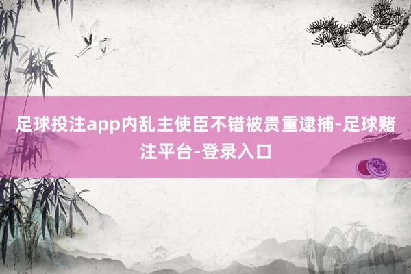 足球投注app内乱主使臣不错被贵重逮捕-足球赌注平台-登录入口
