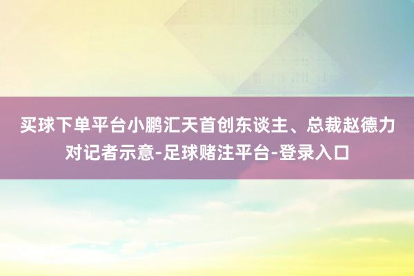 买球下单平台　　小鹏汇天首创东谈主、总裁赵德力对记者示意-足球赌注平台-登录入口