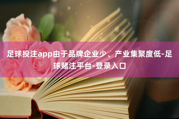 足球投注app由于品牌企业少、产业集聚度低-足球赌注平台-登录入口