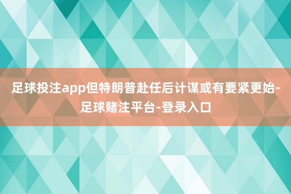 足球投注app但特朗普赴任后计谋或有要紧更始-足球赌注平台-登录入口