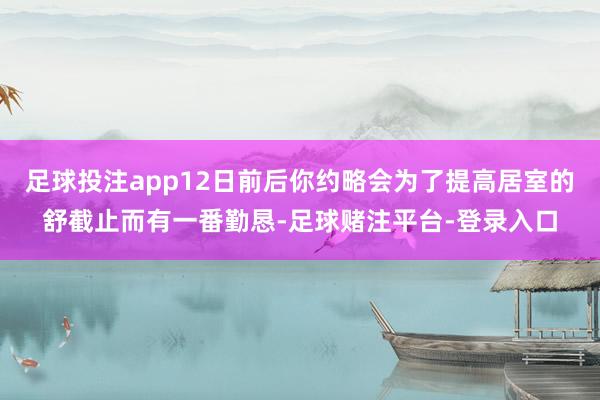 足球投注app12日前后你约略会为了提高居室的舒截止而有一番勤恳-足球赌注平台-登录入口