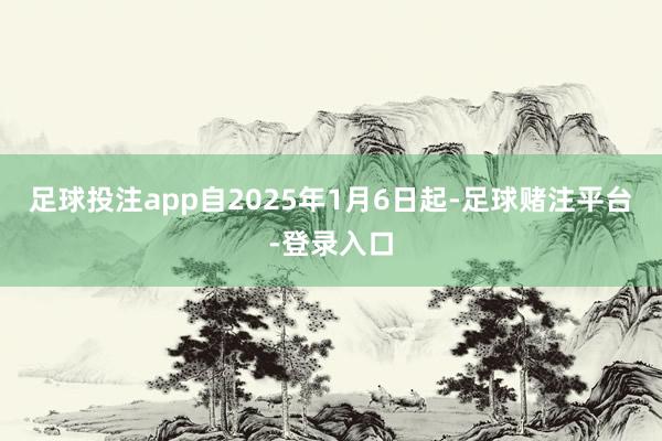 足球投注app自2025年1月6日起-足球赌注平台-登录入口