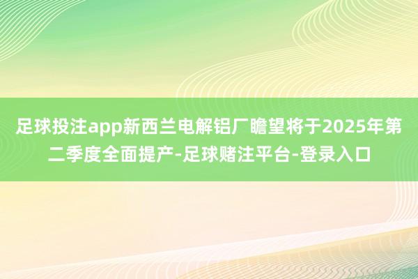 足球投注app新西兰电解铝厂瞻望将于2025年第二季度全面提产-足球赌注平台-登录入口
