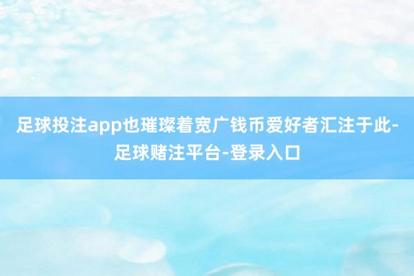 足球投注app也璀璨着宽广钱币爱好者汇注于此-足球赌注平台-登录入口