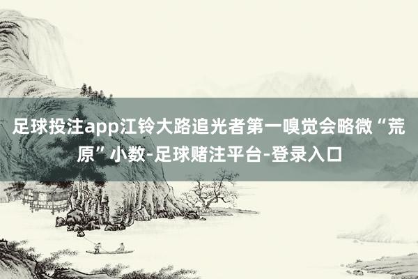 足球投注app江铃大路追光者第一嗅觉会略微“荒原”小数-足球赌注平台-登录入口